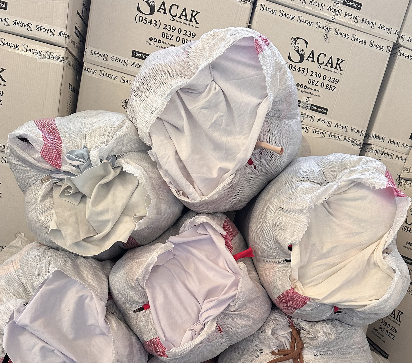 Çuval Beyaz Parça Bez (20 Kg)