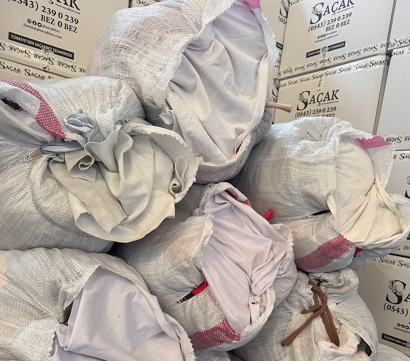 Çuval Beyaz Parça Bez (20 Kg)