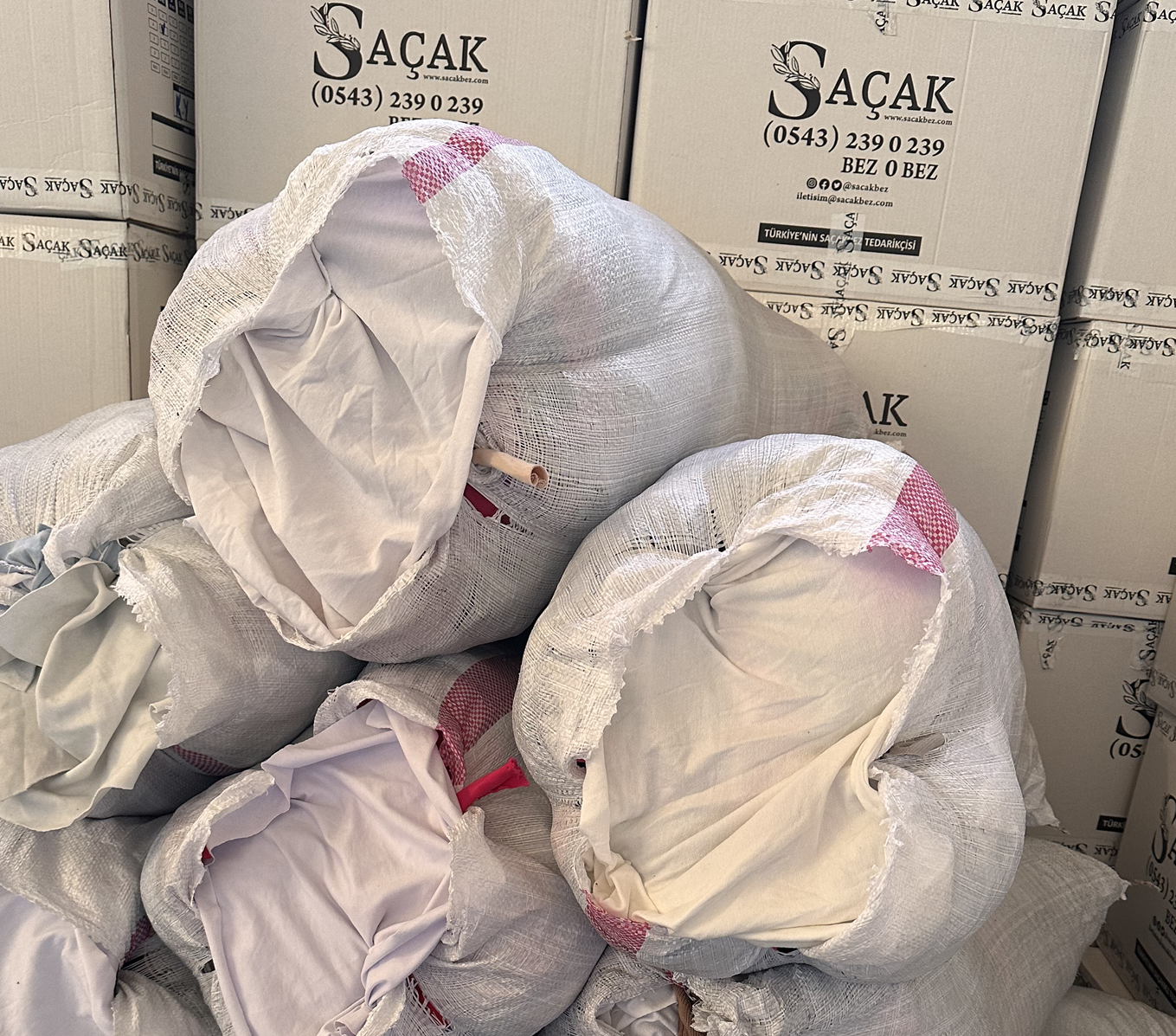 Çuval Beyaz Parça Bez (20 Kg)